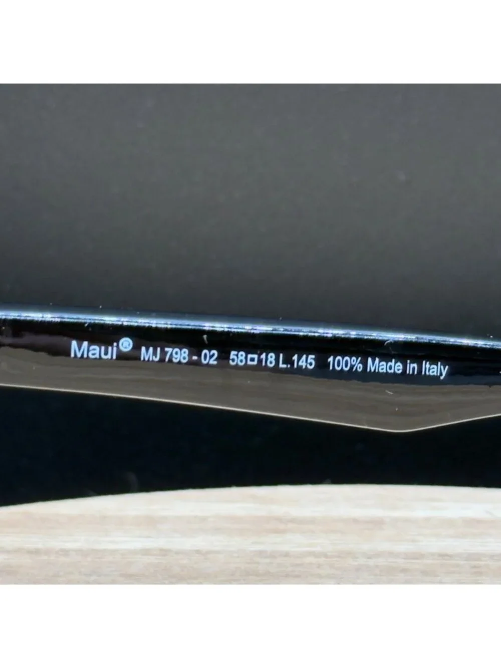 Maui Jim Onshore MJ 798 02 Sunglasses Gloss Black 58 18 145